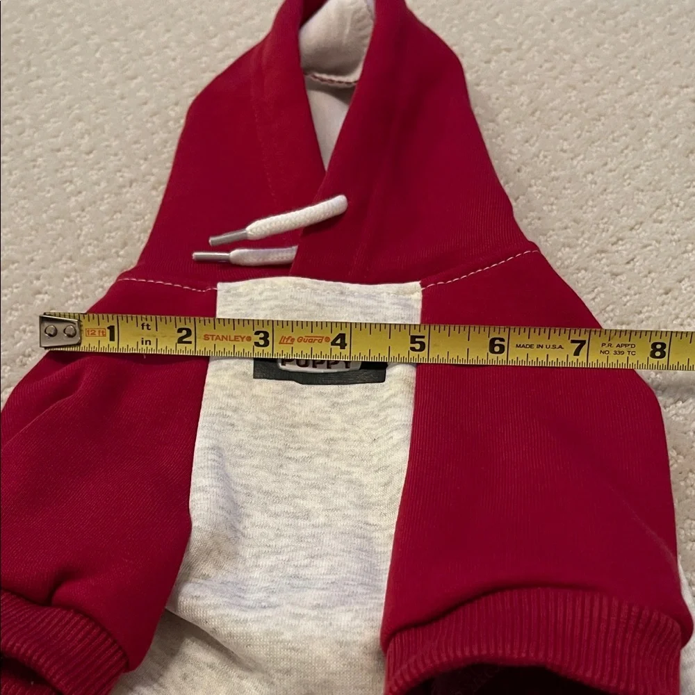 Red and White Dog Hoodie